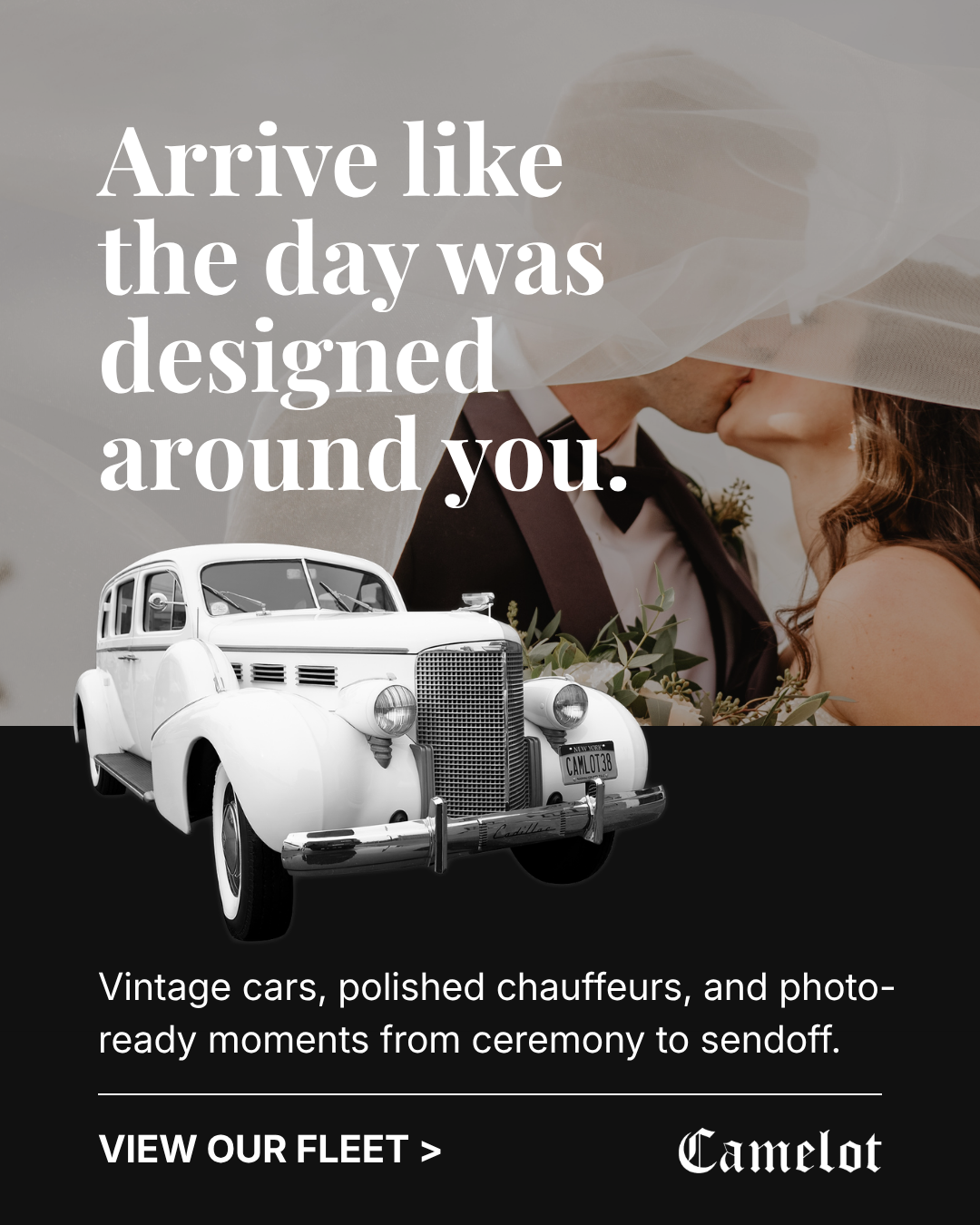 Camelot wedding transportation digital display advertisement